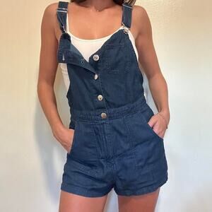 Denim overall shorts super comfy